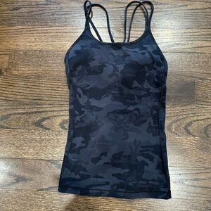 Lululemon Black Camouflage Tank Top